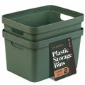 BINO | Plastic Storage Bins, 16 Liter  2 Pack, Sage | THE MODERN COLLECTION | Plastic Bins for Organization | Woven Storage Bas