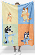 Bluey & Bingo Plush Throw Blanket - Measures 40 X 50 Throw Super Soft Lightweight Fleece Kids Bedding