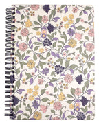 Steel Mill & Co Cute Floral Mini Spiral Notebook, 8.25' X 6.25' Journal With Durable Hardcover And 160 Lined Pages, Purple Vin