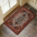 Collive Indoor Door Mat Retro Floor Mat, Non Slip Washable Doormat Quickly Absorb Welcome Mats Low Pile Door Mats Inside Entrywa