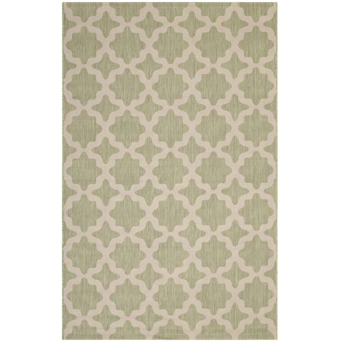 Modway Cerelia Moroccan Trellis 5X8 Indoor And Outdoor In Beige And Light Green