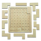 Calendar Puzzle - Daily Calendar Puzzle Wooden,365 Days Date Puzzle,Puzzle Advent Calendar(Size:9.8 x 7.8inch)