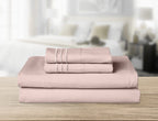 Elegant Comfort 4-Piece Smart Sheet Set - Luxury Soft 1500 Thread Count Egyptian Quality Microfiber, Wrinkle Resistant With Side