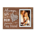 Buecasa Mom Gifts from Daughter and Son - Mother Birthday Picture Frame String Heart in Grainwood 4x6 Inches - Always My Mom For