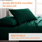 American Home Collection Pillow Case Set Of 2 Double Brushed Microfiber Soft & Easy Care Pillowcases (Forest Green, Standard/Que