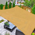 Asteroutdoor Sun Shade Sail Rectangle 16' X 16' Uv Block Canopy For Patio Backyard Lawn Garden Outdoor Activities, Sand