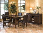 Intercon Kona 78" Butterfly 4 Legs, Raisin Standard Dining Tables