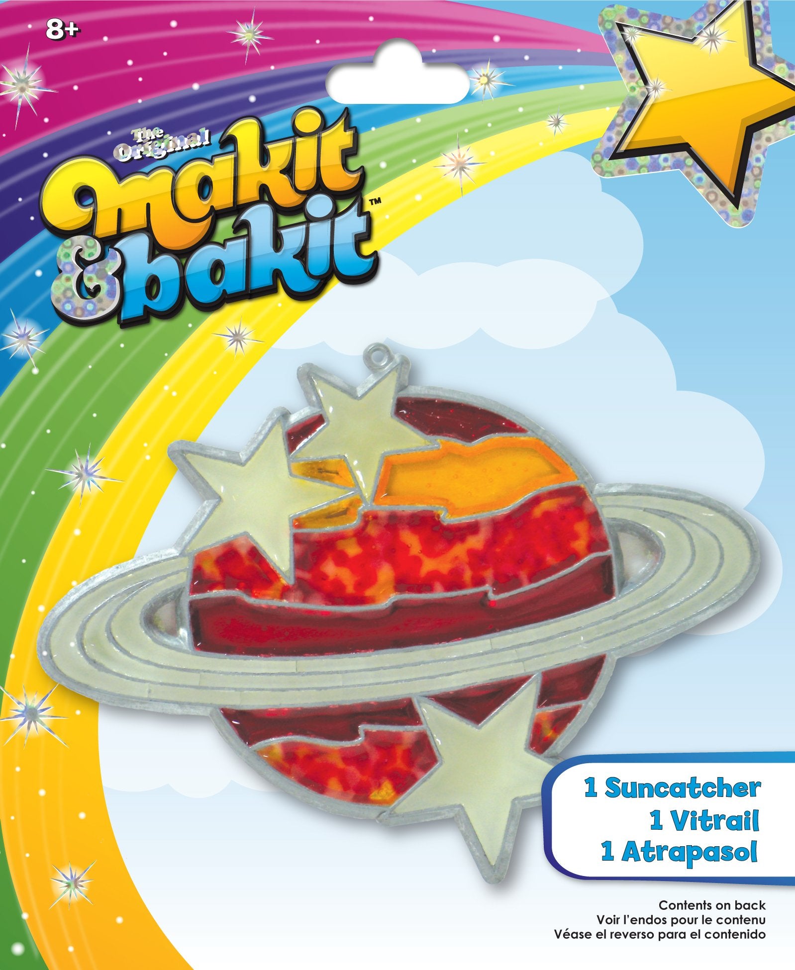 Colorbok Qc47652T Makit & Bakit Glittering Suncatcher Kit, Saturn, Multicolor