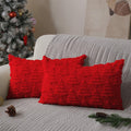 Allorry Christmas Pillow Covers 12 X 20 Set Of 2 Christmas Decoration Red Christmas Tree Pillow Cases Plush Faux Fur Soft Cushio