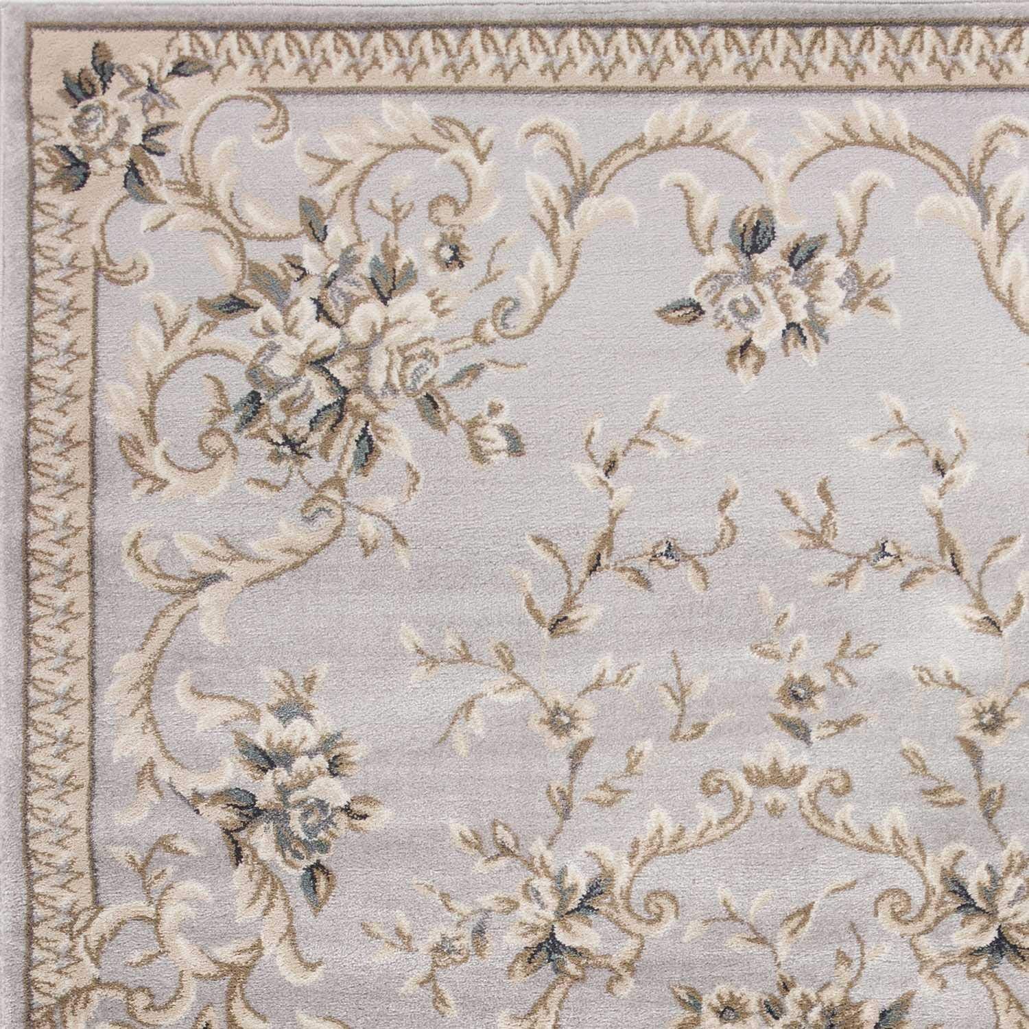 HomeRoots Decor 3'3' x 5'3' Polypropelene Light Grey Area Rug