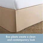 Today'S Home Classic Tailored, Microfiber, 14' Drop Length Bed Skirt Dust Ruffle, California King, Mocha