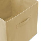 Casafield Set Of 6 Collapsible Fabric Cube Storage Bins, Sandy Beige - 13'' Foldable Cloth Baskets For Shelves, Cubby Organizers