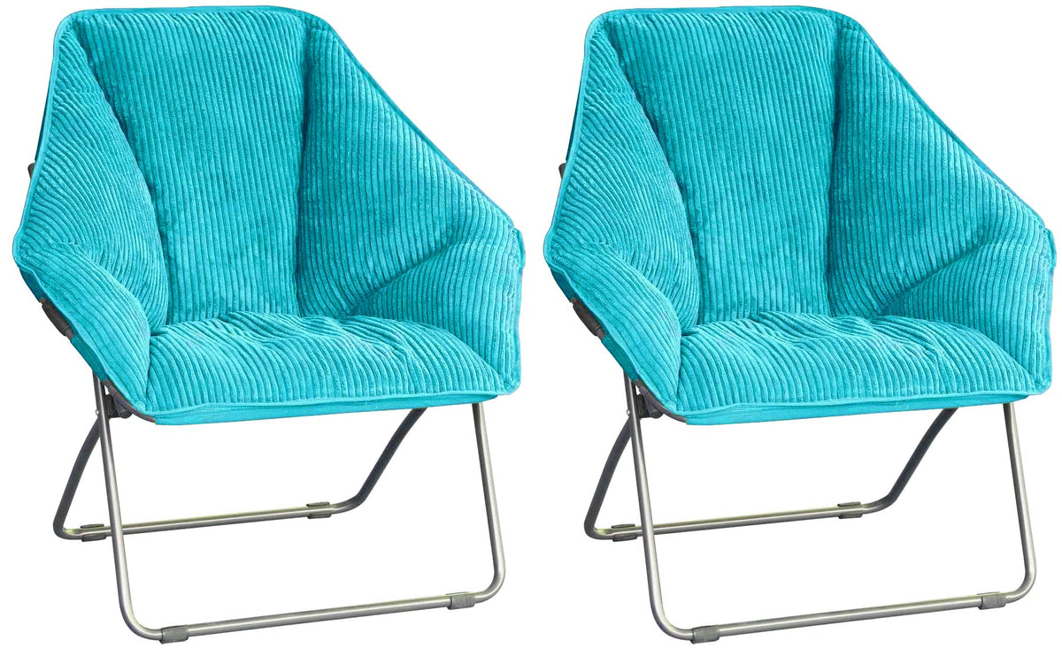 Zenithen Limited Portable Foldable Hexagon Plush Indoor Accent Seat Folding Dish Chair, Perfect For Bedrooms, Dorm Rooms, Living