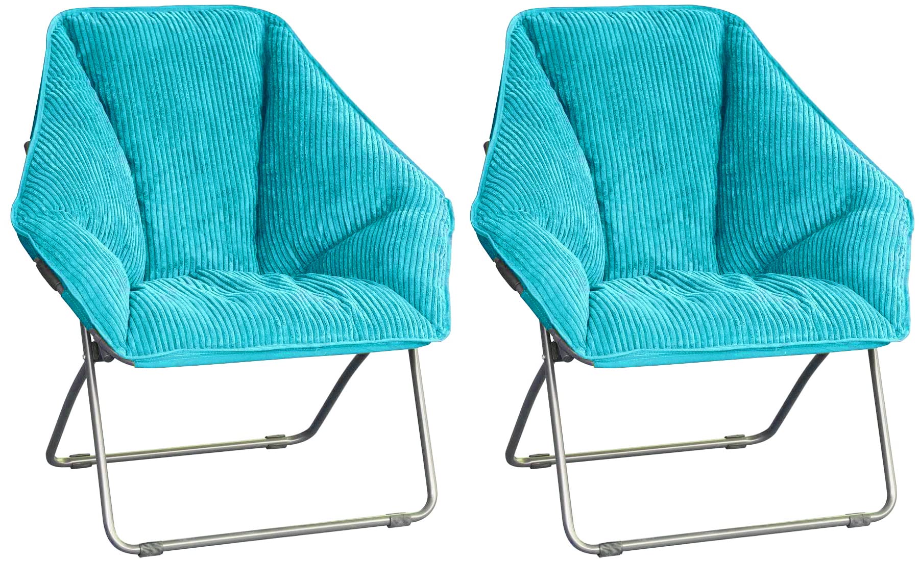 Zenithen Limited Portable Foldable Hexagon Plush Indoor Accent Seat Folding Dish Chair, Perfect For Bedrooms, Dorm Rooms, Living