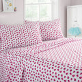 Vonty Kids Full Sheet Set Strawberry Brushed Microfiber Bed Sheet For Boys & Girls, Ultra Soft & Easy To Wash (1 Fitted Sheet +