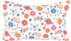 Scientific Sleep Twin Bed Sheet Set, 100% Cotton, Colorful Floral Design, 3 Pcs Includes Flat & Fitted Sheet, Pillowcase, Kids Bedding