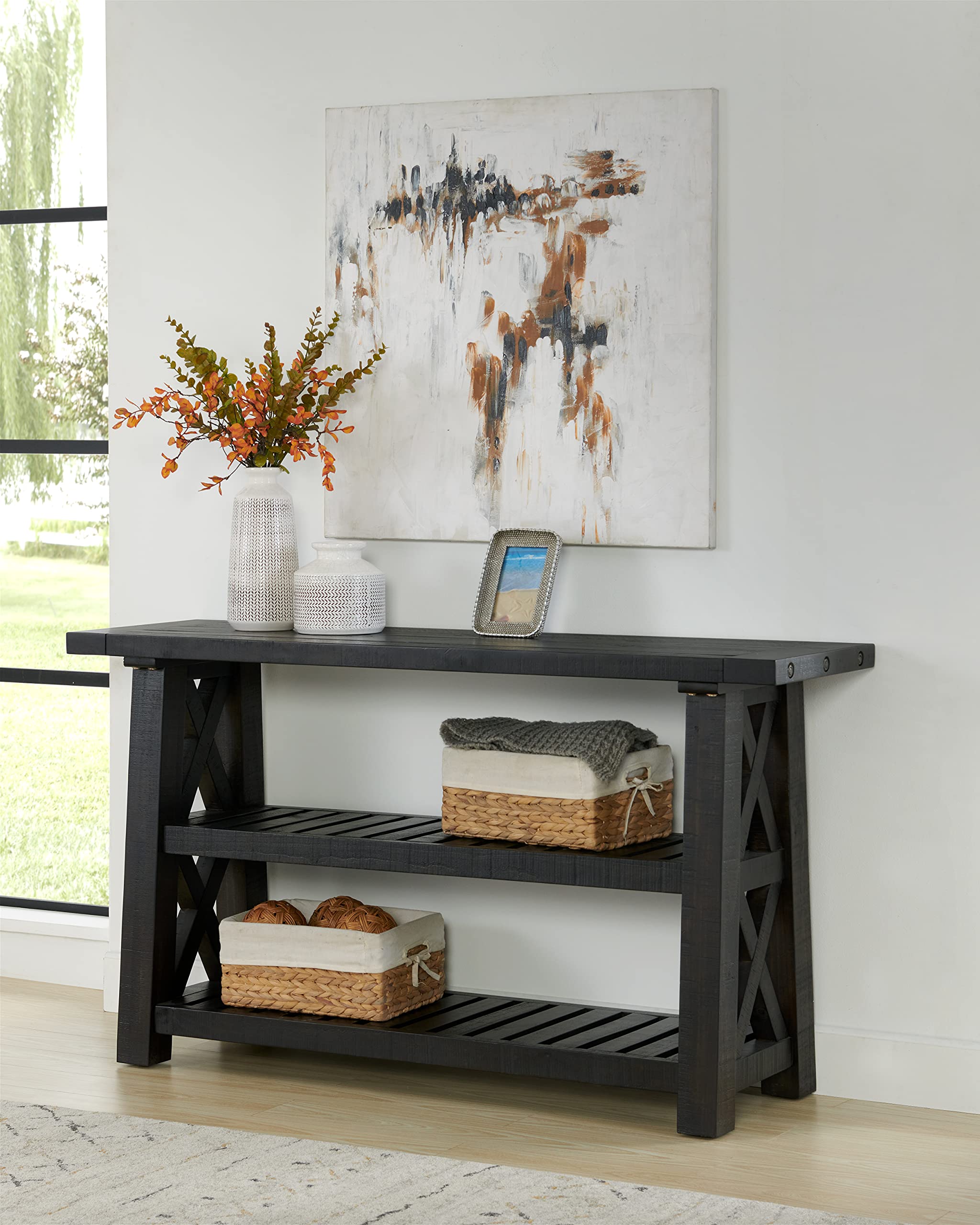 Martin Svensson Home Console Table, Sofa, Black Stain,840142