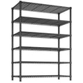 Reibii 6 Tier Wire Shelving,1800Lbs Storage Shelves Metal Shelves For Storage Rack,75''H Adjustable Garage Shelving Heavy Duty S