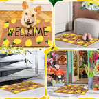 Ceenna Summer Lemon Welcome Doormat Lemon Coir Doormat With Non Slip Backing Summer Mat Front Porch Rugs For Home Entrance Anniv