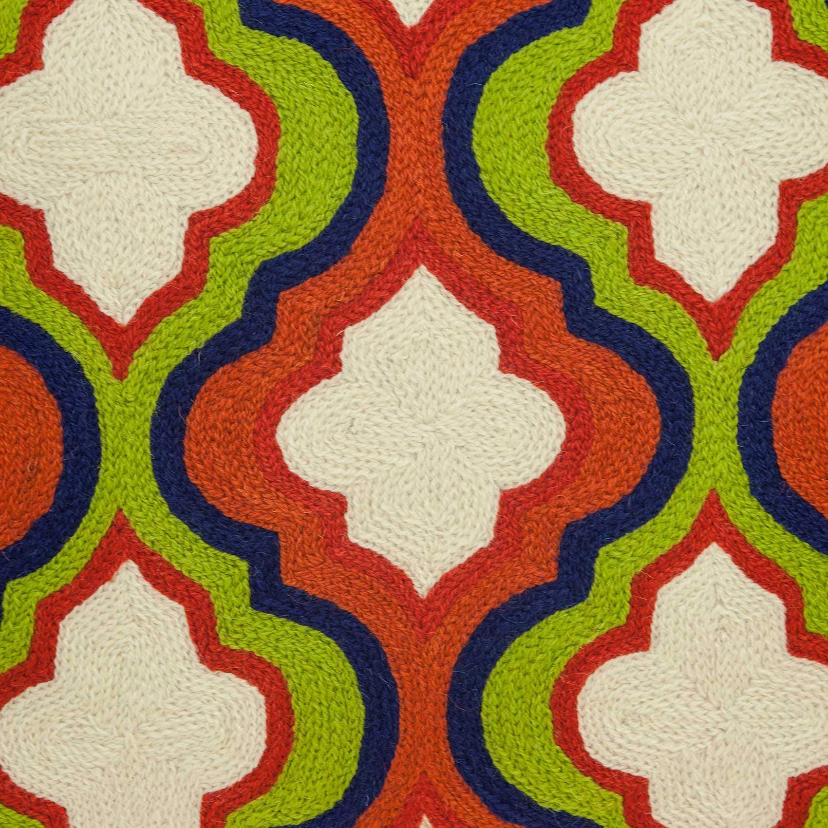 HomeRoots 100% Cotton 20' X 0.5' X 20' Handmade Traditional Multicolored Pillow Cover