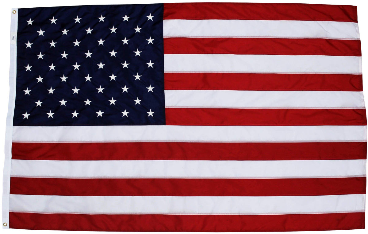 4X6 Ft American Flag | 100% Made In Usa | Us Flag In Heavy Duty Outdoor Nylon - Uv Fade Resistant - Premium Embroidered Stars, S