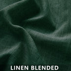 Mrs.Naturall Dark Emerald Green Sheer Curtains,Linen Forest Green Living Room Curtains 63 Inch Length Cortinas Verdes Para Sala