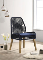 Coaster Nakia Side Chair, Dark Navy