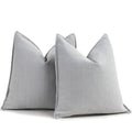 Zwjd Light Gray Pillow Covers 20X20 Set Of 2 Chenille Pillow Covers With Elegant Design Soft And Luxurious Decorative Throw Pill