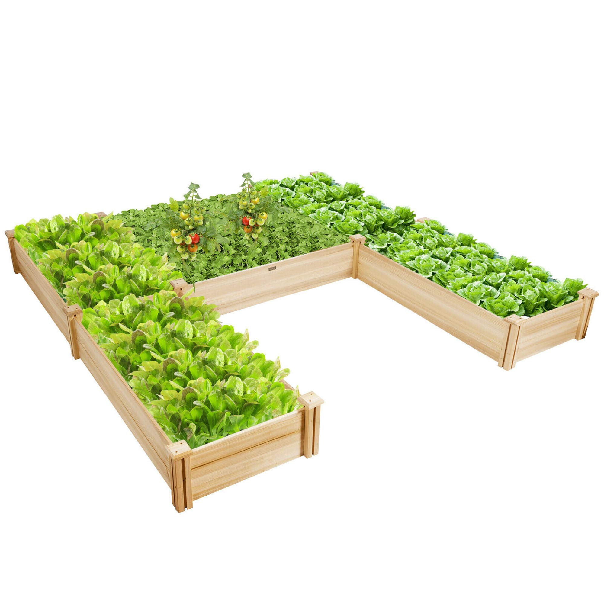 Dortala Raised Garden Bed, Wooden Raised Garden Box, Planter Container For Herbs, Flowers, Vegetables, Ideal For Backyard, Patio