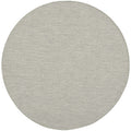 Nourison Positano Indoor/Outdoor Light Grey 6' X Round Area Rug, Easy Cleaning, Non Shedding, Bed Room, Living Room, Dining Room