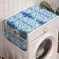 Ambesonne Psychedelic Washing Machine Organizer, Grunge Style Hippie Eastern Like Indonesian Folk Effect Design, Anti-Slip Fabri