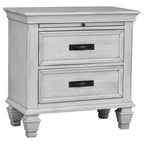 Coaster Home Furnishings Franco Farmhouse 5-Piece Bedroom Set Queen Size Panel Bed Frame 57-inch Headboard Distressed White 205331Q-S5