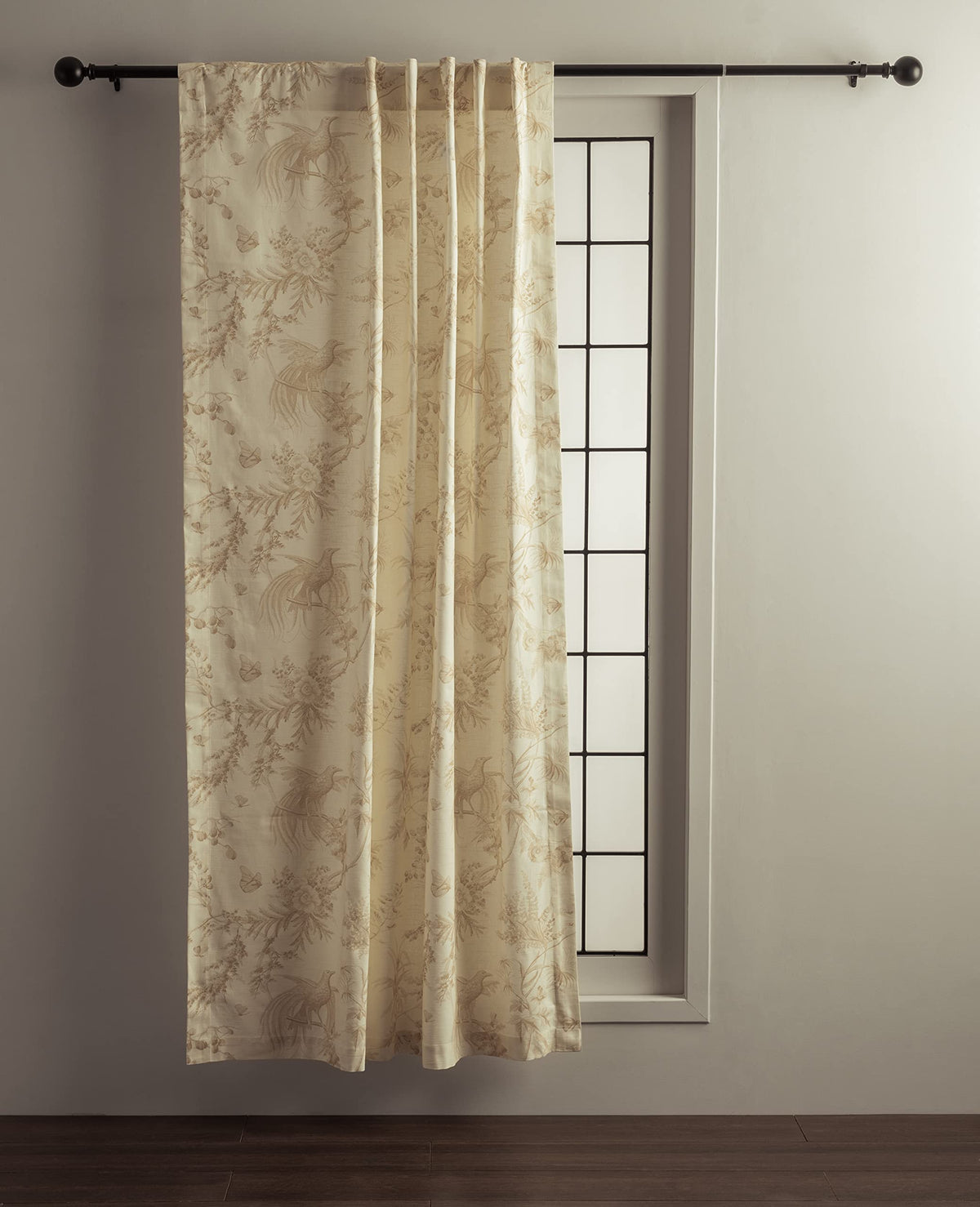 Maison D' Hermine 100% Cotton Curtain - 50'X108' Almond Decorative Curtain - Aesthetic Curtains For Farmhouse, Kitchen & Bedro