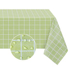 Romanstile Rectangle Plastic Tablecloth, 100% Waterproof Oil-Proof Checkered Pvc Table Cloths, Heavy Duty Vinyl Table Covers For Dining, Camping, Picnic, Outdoor - 54 X 78 Inch, Green