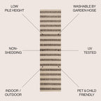 Jonathan Y Smb112A-28 Aveiro Wide Stripe Indoor Outdoor Area Rug, Bohemian, Coastal, Mediterranean Easy Cleaning,Bedroom,Kitchen,Backyard,Patio,Non Shedding, Beige/Brown, 2 X 8