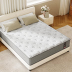 KOW Queen Size Mattress 12 Inch Gel Infused Memory Foam Pocket Spring Hybrid Medium Firm
