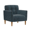 Wallace & Bay Joanne Pacific Ocean Swivel Accent Chair with Button Tufting