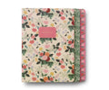Rifle Paper Co. Dahlia Stitched Notebook Set, Assorted Set Of 3 Notebooks, 64 Ruled Pages Including Gold Ink, Full Color Canvas