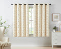 Blackout Window Curtain For Bedroom Living Room Moroccan Foil Metallic Print Curtains Room Darkening Energy Saving Grommet 95% B