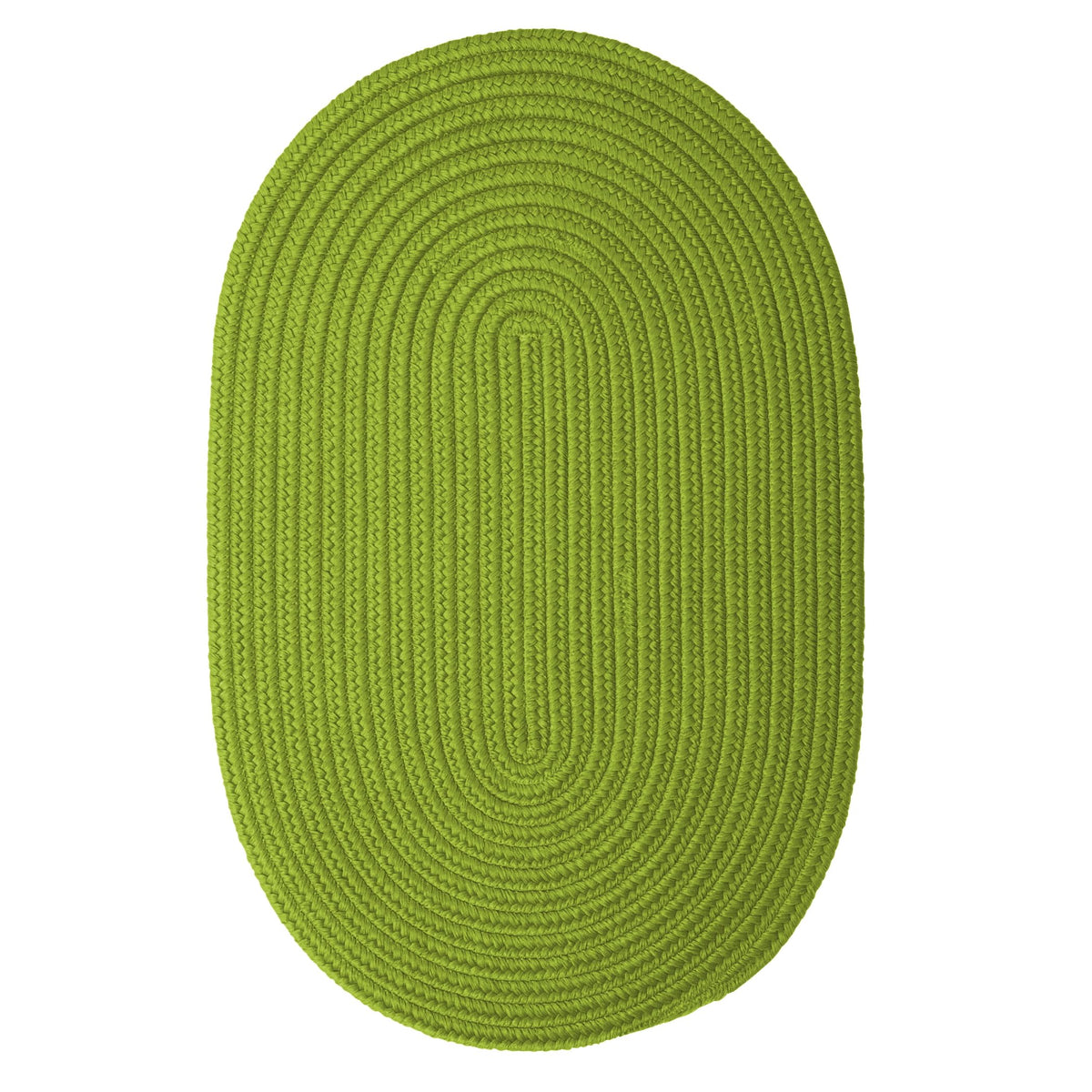 Boca Raton Polypropylene Braided Rug, 7-Feet By 9-Feet, Bright Green