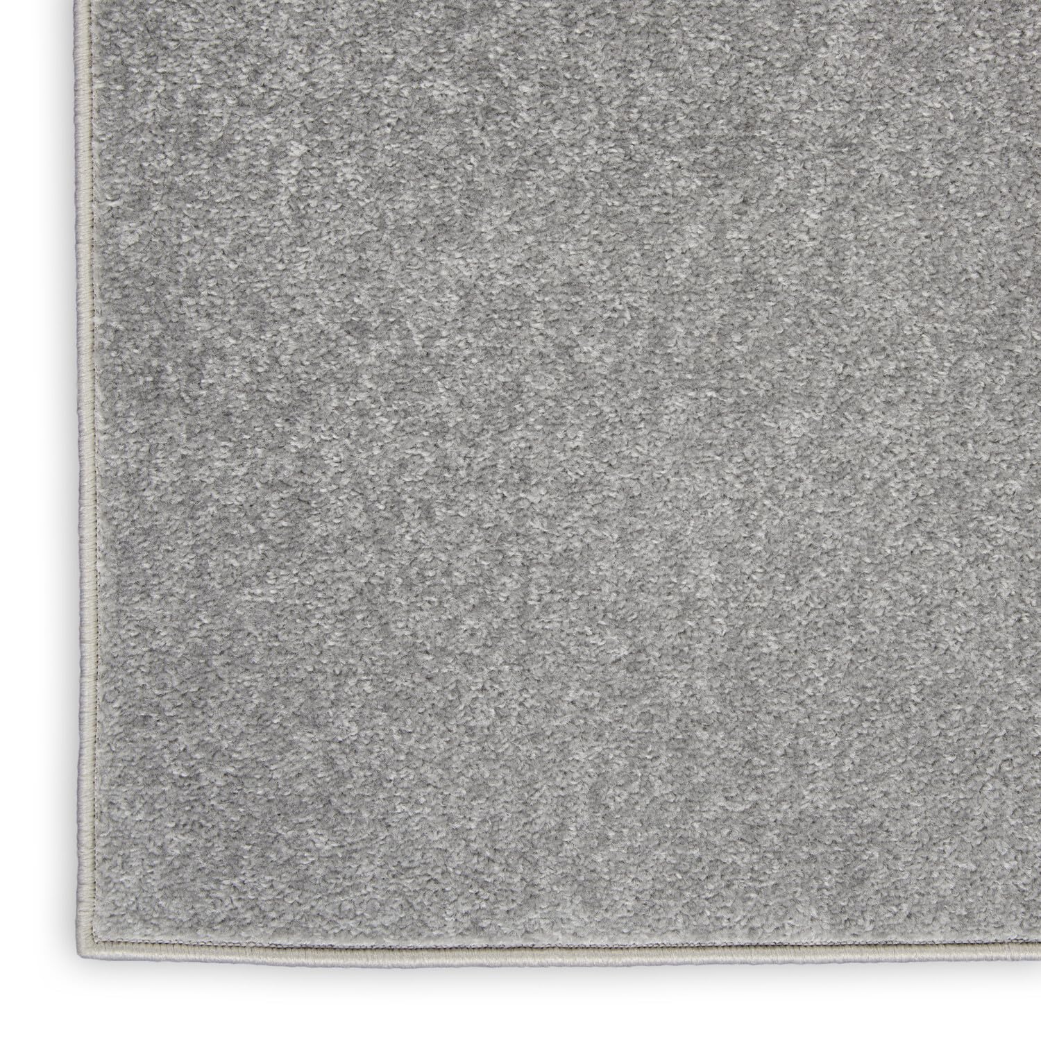 Nourison Essentials Indoor/Outdoor Silver Grey 2'2' X 20 Area Rug, Easy Cleaning, Non Shedding, Bed Room, Living Room, Dining Room, Backyard, Deck, Patio (2X20)