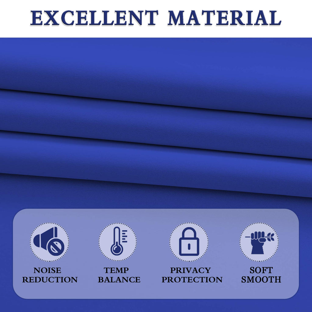 Donren Classic Blue Blackout Tier Curtain Panels For Small Window - Thermal Insulated Room Darkening Rod Pocket Valance Curtains For Livingroom (30 By 24 Inch 2 Panels)