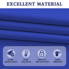 Donren Classic Blue Blackout Tier Curtain Panels For Small Window - Thermal Insulated Room Darkening Rod Pocket Valance Curtains For Livingroom (30 By 24 Inch 2 Panels)