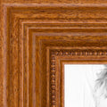ArtToFrames 4x9 Inch Brown Picture Frame, This 1.25 Inch Custom Wood Poster Frame is Honey - Comes with Regular Glass and Corrug