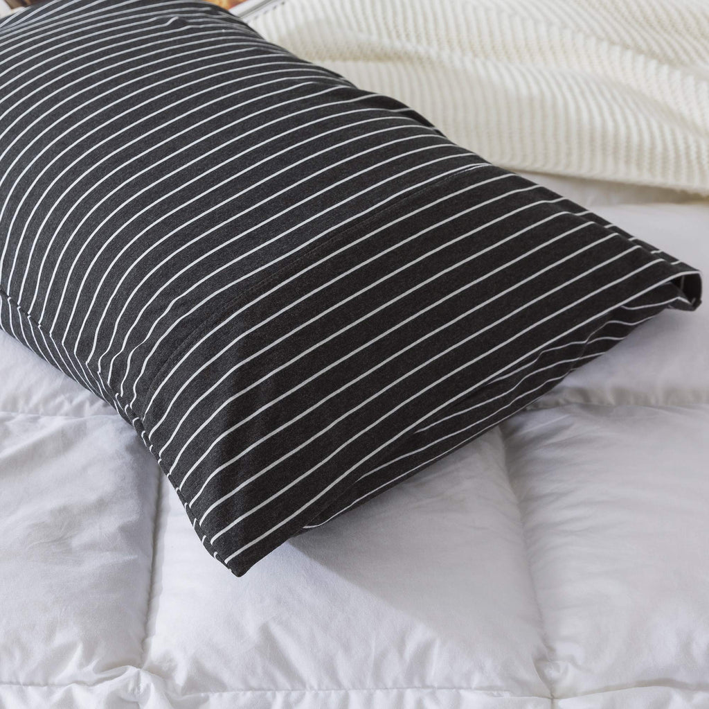 H Household Pillowcases (20'' X 30''), 100% Cotton Jersey Knit, Soft And Cozy, Wrinkle, Stain Resistant With Envelope Closure (B
