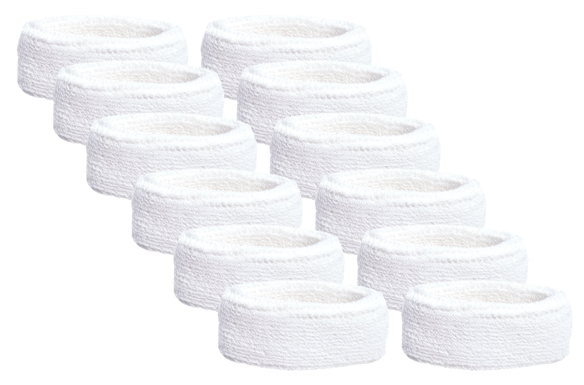 Unique Sports 1' Bicep Band Armband (6 Pair), White