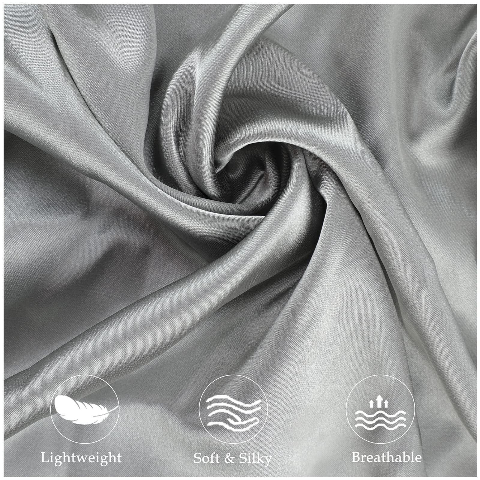 2 Pack Satin Pillowcase For Zelimun Cervical Pillow, Contour Pillow Case Cover, Smooth & Soft Pillowcase For Sleeping Pillow, Gr