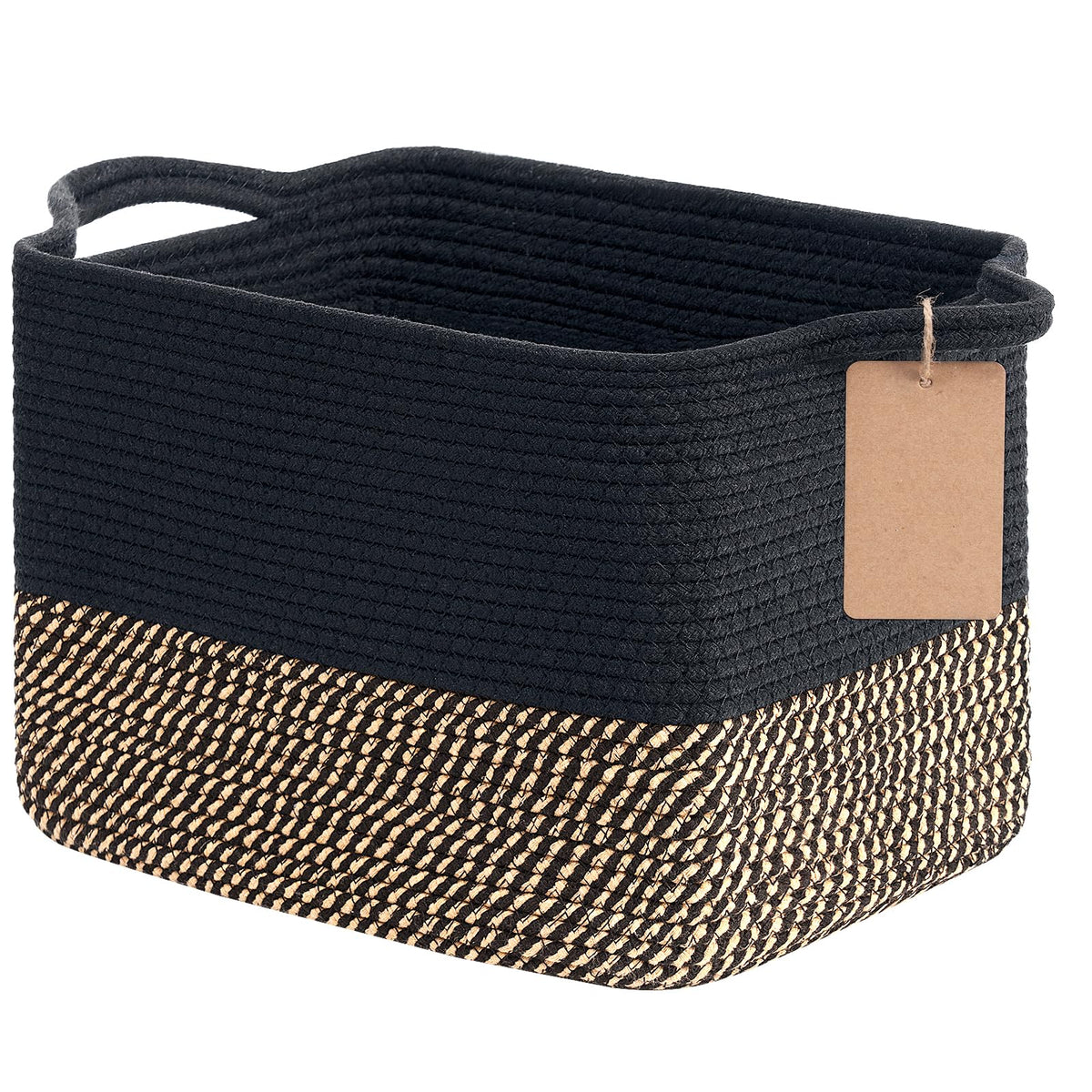 Goodpick Woven Storage Basket for Shelves, Storage Baskets for Organizing, Small Wicker Basket for Shoes,Towel, Toy Baskets Stor