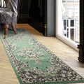 Antep Rugs Oriental 2x7 Traditional Medallion Indoor Runner Rug Siesta (Green Beige, 2 x 7)