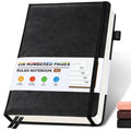Lined Leather Journal Notebook For Men Women, Hardcover Journals With 256 Numbered Pages, A4 Journaling Notebooks For Writing, 1